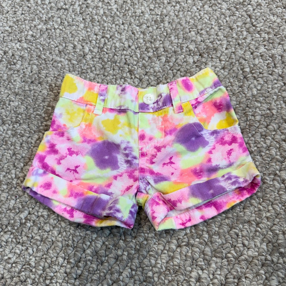 Garanimals Baby Girls Tie Dye Shorts Multi Color Size 12 Months